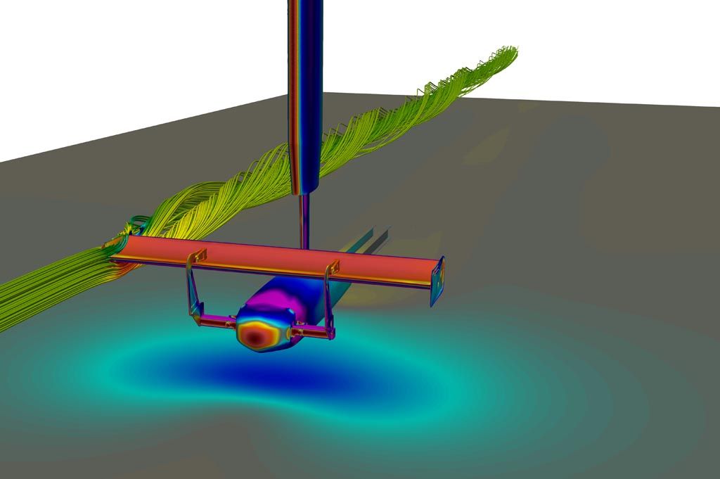 Verus Engineering V1X Rear Wing in CFD Wind Tunnel