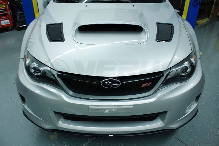 Hood louvers on Subaru WRX-STI