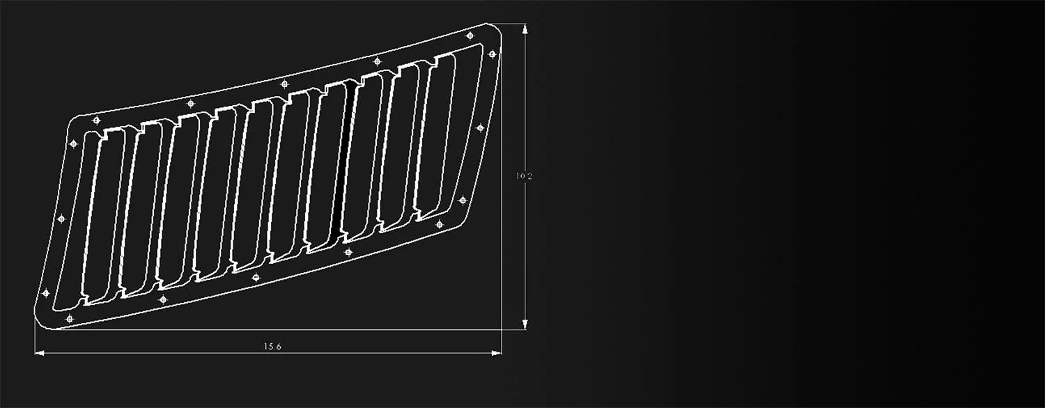 Hood Louver Kit (Non-GT Hood Spec) - Ford Mustang S550