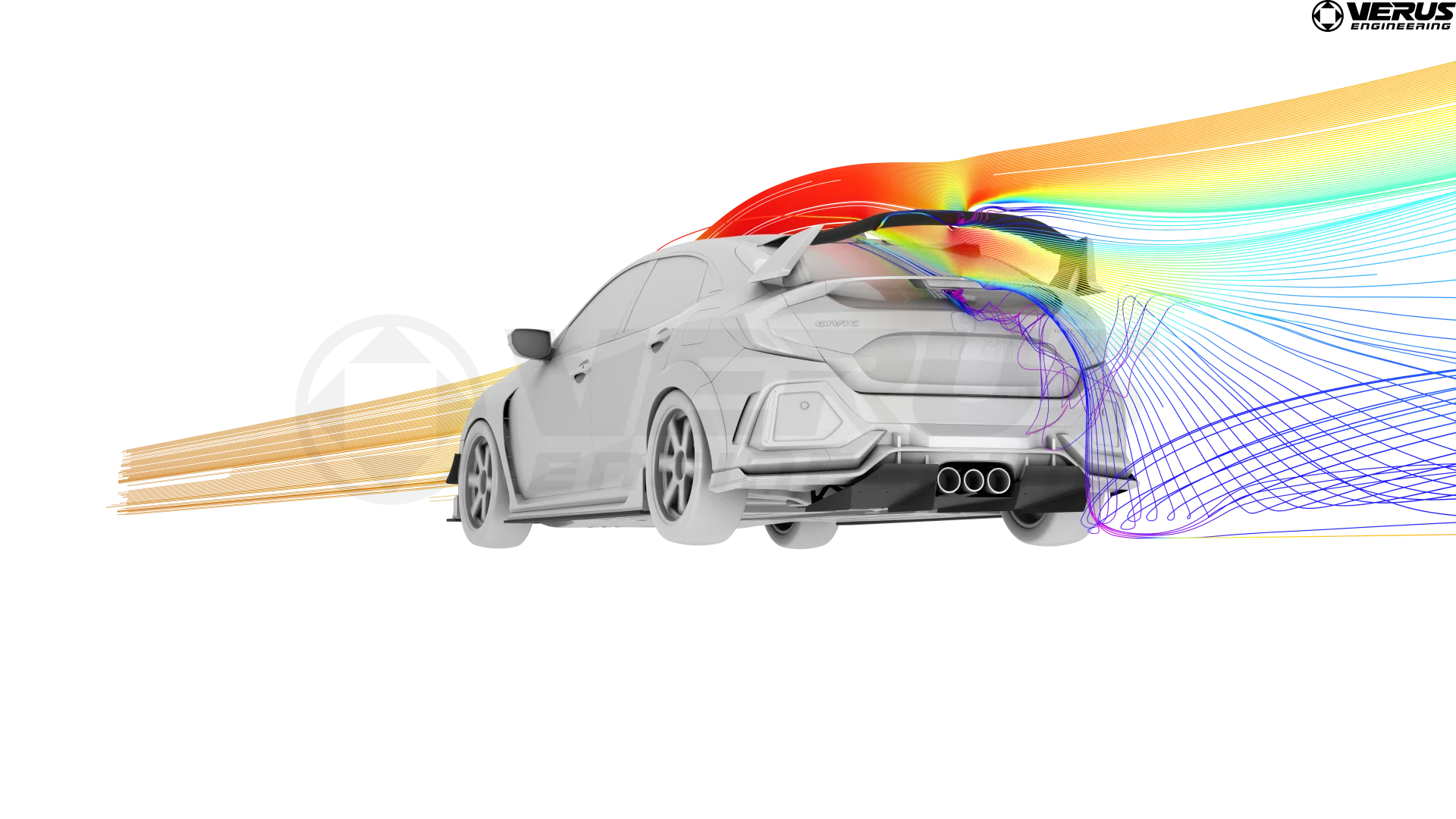 Rear Diffuser - Honda Civic Type R (FK8), CFD airflow