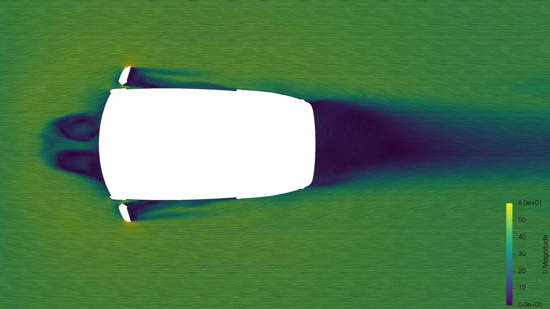 CFD airflow around the G87 M2 without the wind deflectors