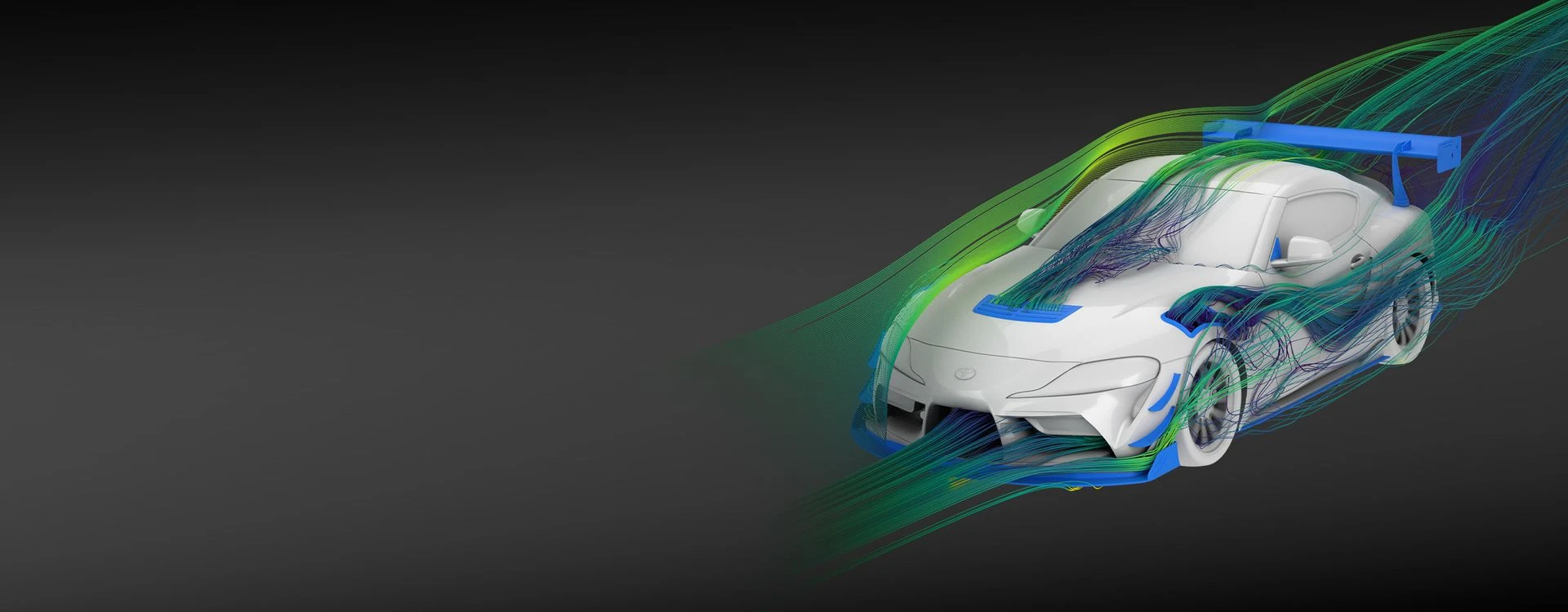 CFD airflow over the Mk5 Toyota Supra