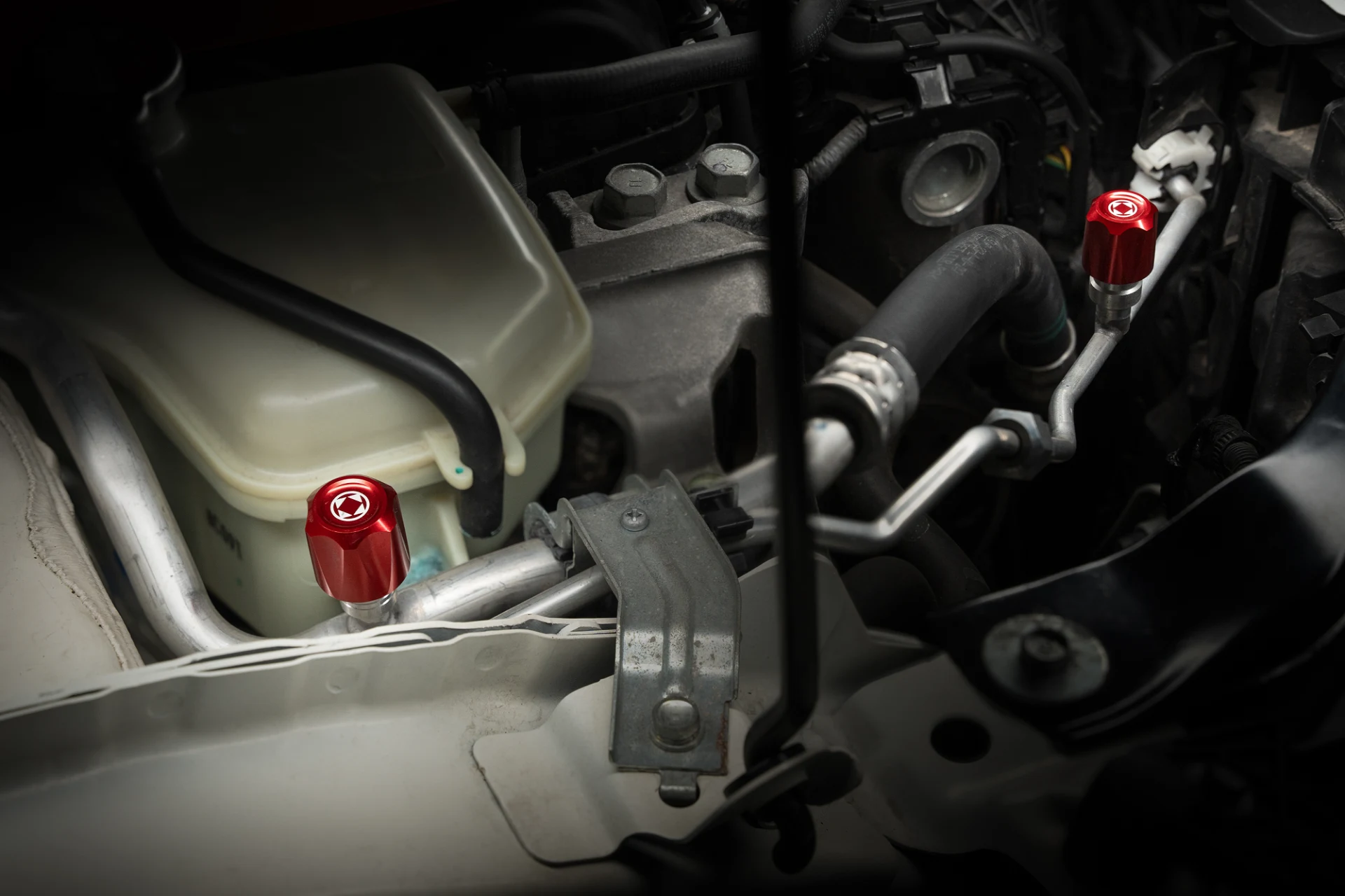 A/C Line Cap Kit - Honda Civic Type R (FK8), engine bay