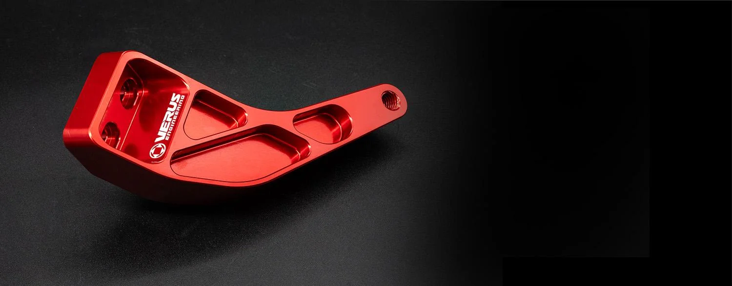 Brake Master Cylinder Brace - Honda Civic Type R (FK8), red brace detail