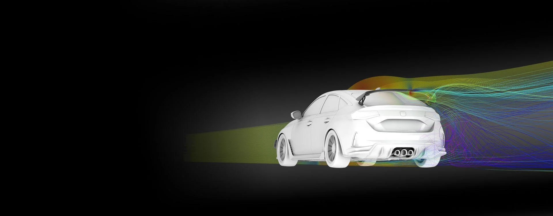 AOA Adjustment Kit - Honda Civic Type R (FL5), CFD airflow render