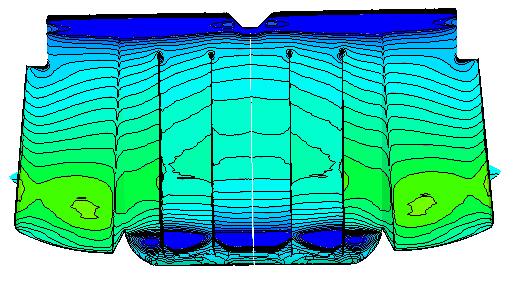 Verus Engineering Subaru WRX/STI Rear Diffuser CFD Pressure Plot Verus Engineering Subaru WRX/STI Rear Diffuser CFD Pressure Plot