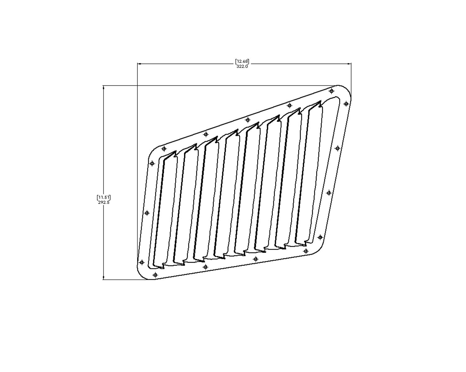 Hood Louver Kit - Focus RS/ST (MK3) - Black (Blemish)