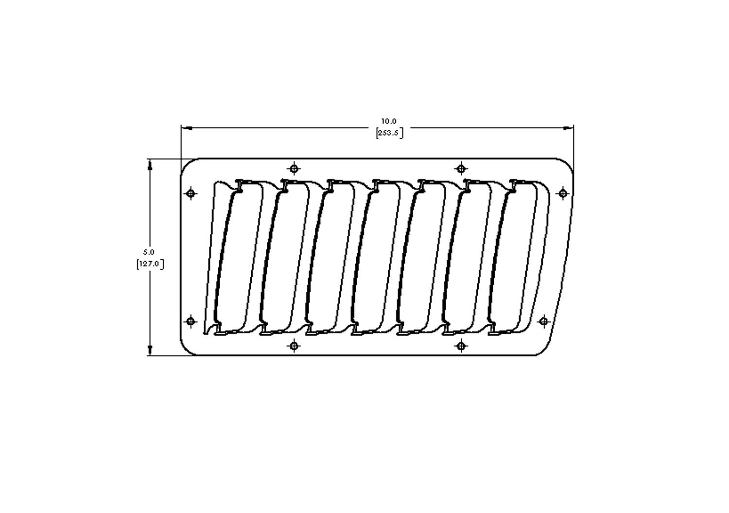 XB3 - Slanted Hood Louver Kit 