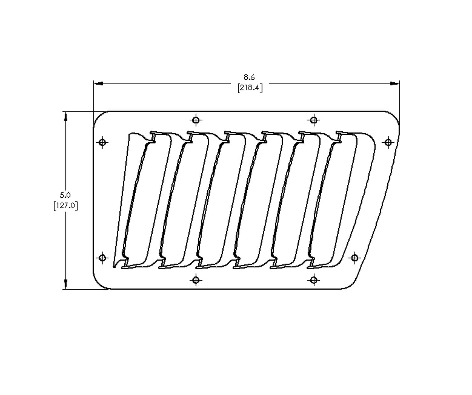 XB3 - Slanted Hood Louver Kit 