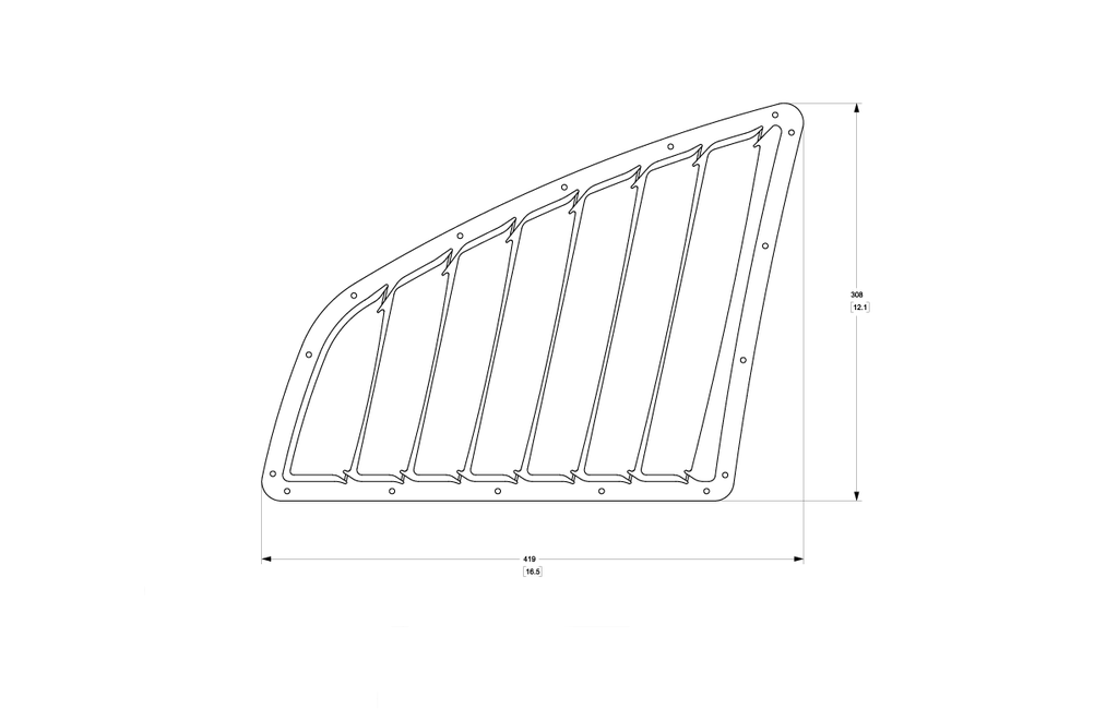 Hood Louver Kit - Hyundai Veloster