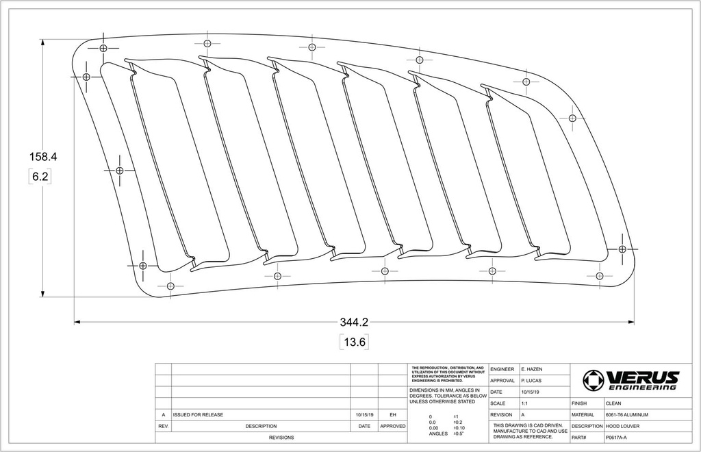 Hood Louver Kit - Subaru WRX/STI (GR / GV)