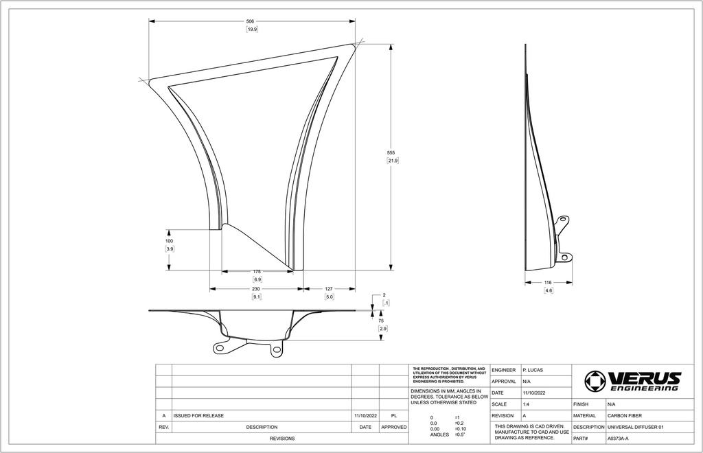 CZF Diffuser Set - Front Splitter Tunnel