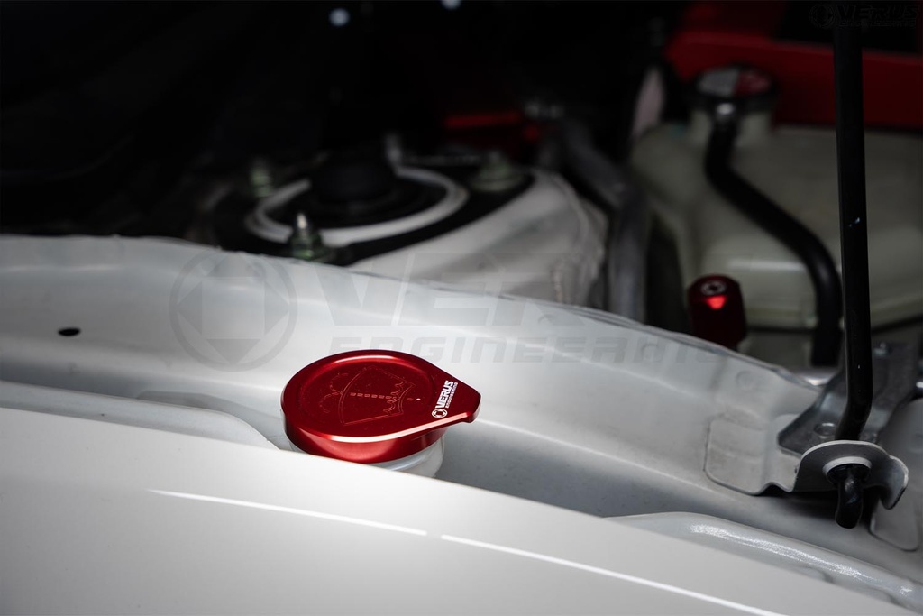 Windshield Washer Fluid Reservoir Cap - Honda Civic Type R (FK8), installed close-up