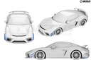 Dive Plane Kit, Dual Element - Porsche 718 GT4