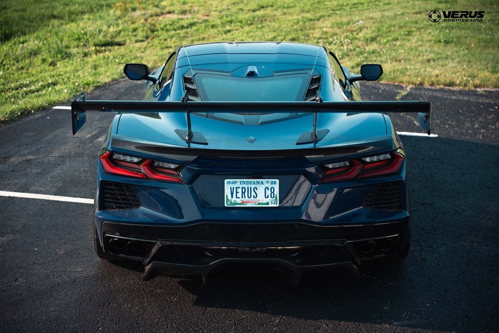 Swan Neck V1X Rear Wing Kit - Corvette Stingray (C8) | Verus Engineering
