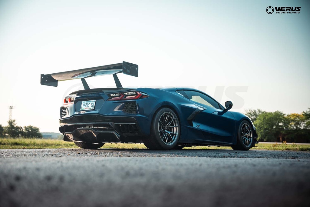 Swan Neck V1X Rear Wing Kit - Corvette Stingray (C8) | Verus Engineering