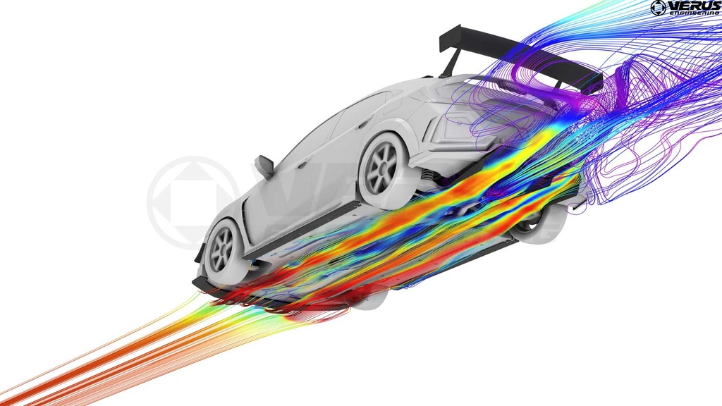 Rear Diffuser - Honda Civic Type R (FK8), CFD airflow with