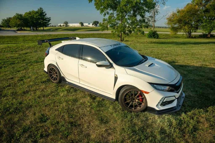 Side Splitter Kit - Honda Civic Type R (FK8), rear three-quarter