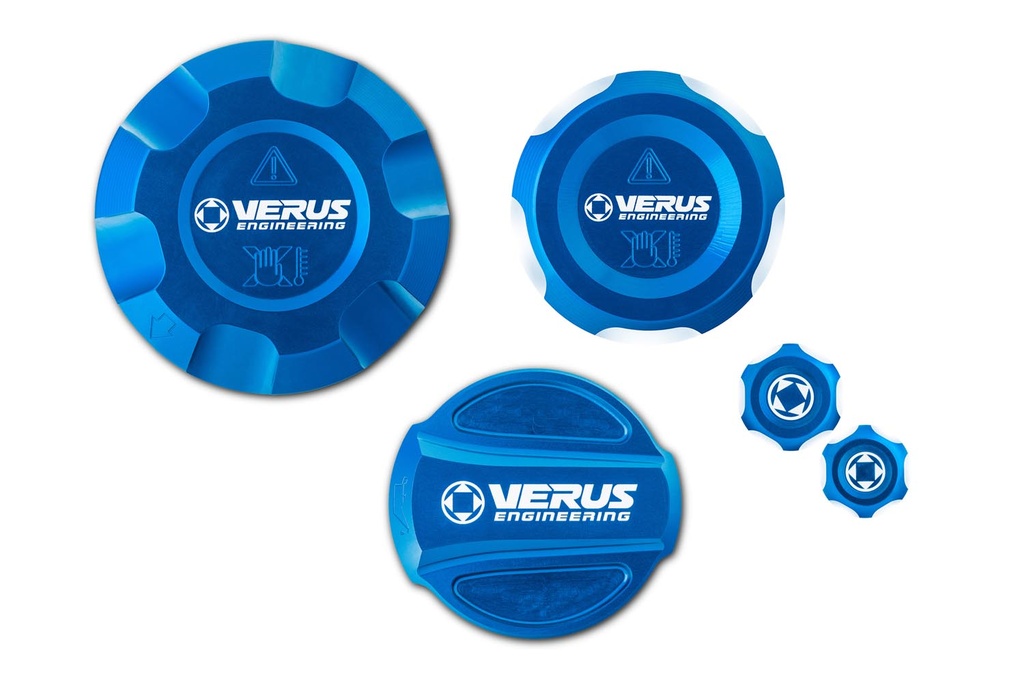 [A0402A-BLU] Engine Bay Fluid Cap Kit - BMW (G-Series, B58 Engine) (Blue)