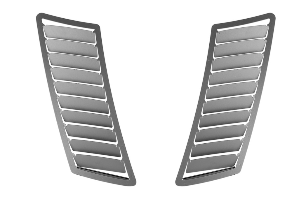 [A0101A-BLK] Hood Louver Kit (GT Hood Spec) - Ford Mustang S550 (2015-2017) (Black)
