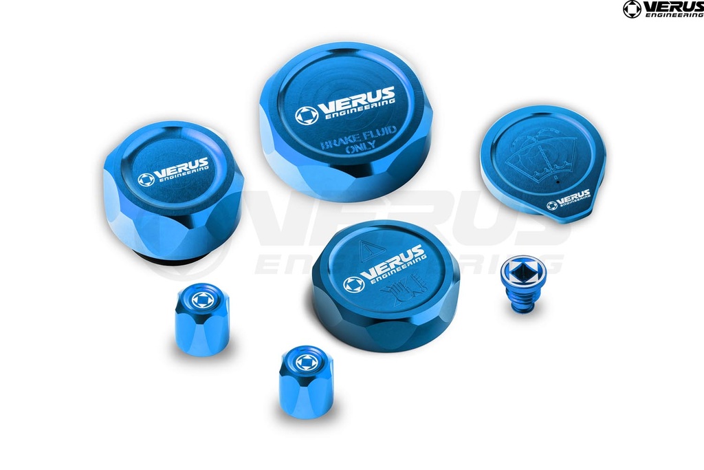 [A0687A-BLU-FHS] Engine Bay Cap Kit - Toyota GR Corolla (Blue, FHS Style)