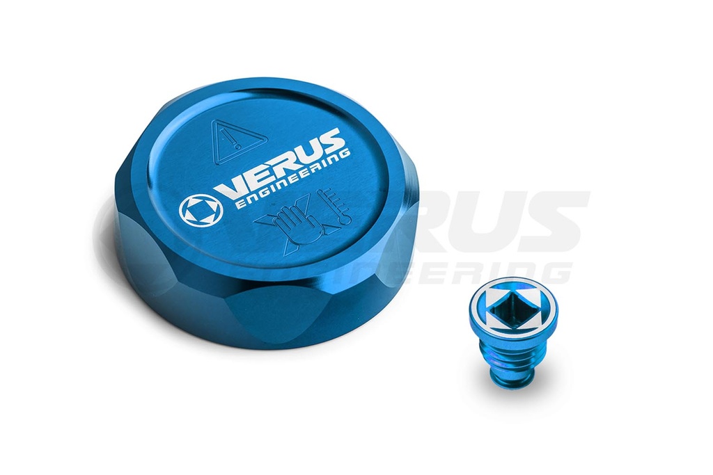 [A0689A-BLU] Coolant Cap Cover and Coolant Bleed Screw - Toyota GR Corolla (Blue)