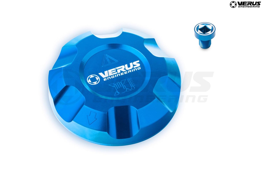 [A0695A-BLU] Coolant Cap Cover and Coolant Bleed Screw - Toyota Supra (Blue)