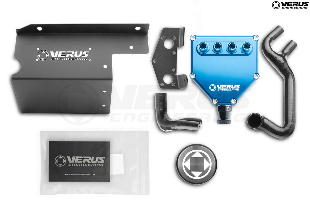 [A0771A-BLK-BLU] Turbo Heat Shield & AOS Bundle - 2021+ Mk5 Toyota Supra (Blue)
